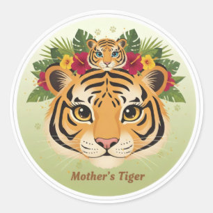 Primaire : Autocollant de mère tigre et bébé migno