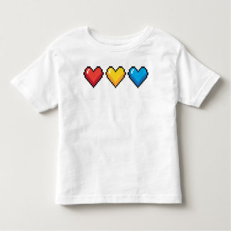 Primaire Coeurs Pixel Enfants Nouveauté T-shirt