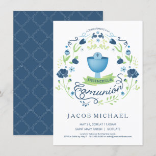 Primera Comunión Invitación - Espagnol, la carte