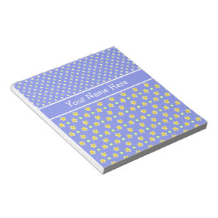 Primroses Bloc-notes à personnaliser : Pois bleus