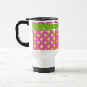 Primroses Travel Mug : Personnaliser les Pois rose