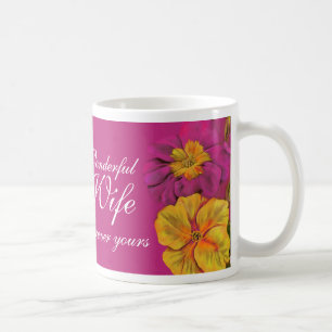 Primula floral art épouse merveilleuse mug mauve