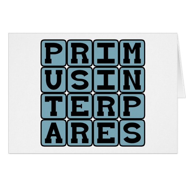 Primus Inter Pares, Premier Parmi Ses Pairs (Devant horizontal)