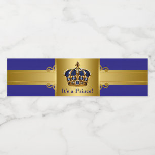 Prince Baby shower  bouteille d'eau Étiquettes