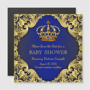 Prince Baby shower Enregistrer la date Magnets de 