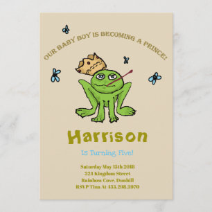 Prince Birthday Invitation de grenouille
