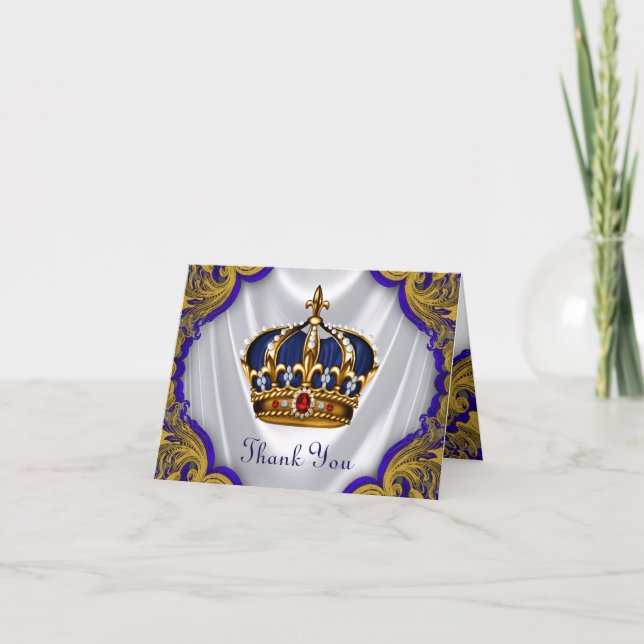 Prince Bleu Or Roi Couronne Merci (Devant)