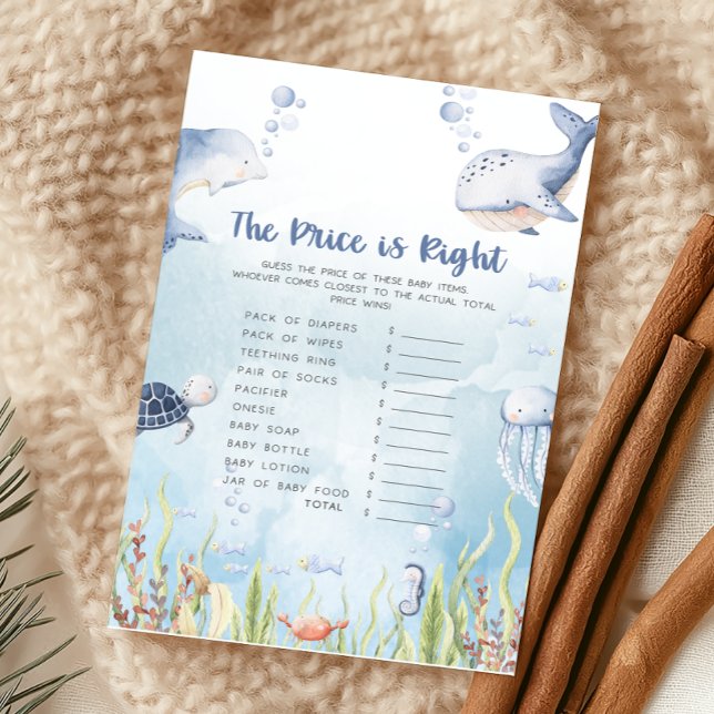 Prince bleu sous la mer de douche a raison jeu (Under the Sea Baby Shower Game)