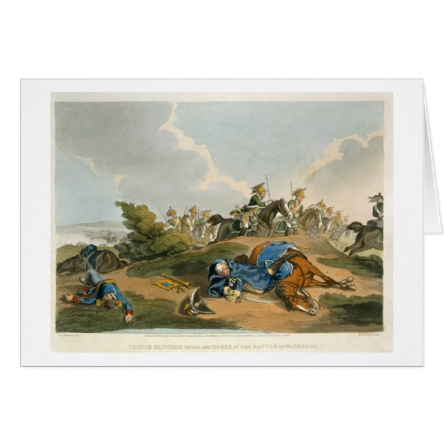 Prince Blucher sous son cheval à la bataille de Wa (Devant horizontal)