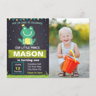 Prince de grenouille Birthday Invitation avec
