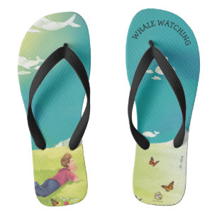 PRINCE DES BALEINES QUI REGARDENT LES Tongs Adulte