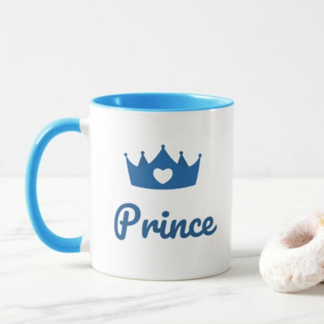 Prince Et Princesse Typographie Moderne Café Mug (Créateur téléchargé)