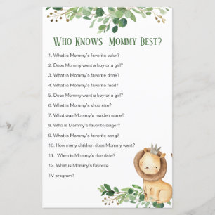 Prince Lion Greenery Qui Connaît Mommy Meilleur Je