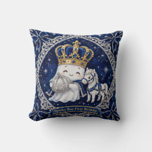 Prince Spooky Boo Coussin Bleu Royal