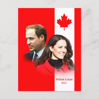 Prince William - Kate Middleton Carte postale Cana