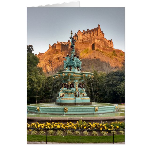 Princes Street Gardens de fontaine de château (Devant)
