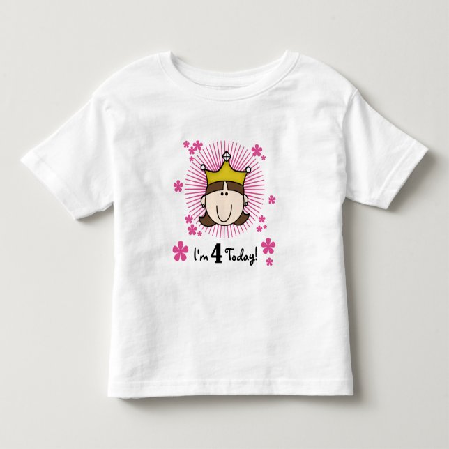 Princess 4th Birthday Tshirts et cadeaux (Devant)