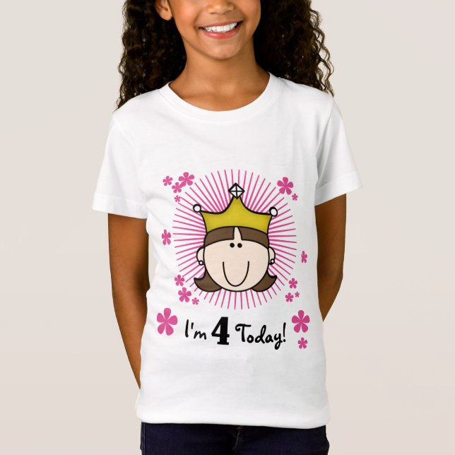 Princess 4th Birthday Tshirts et cadeaux (Devant)