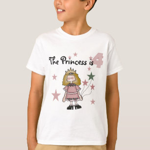 Princess 4th Birthday Tshirts et cadeaux