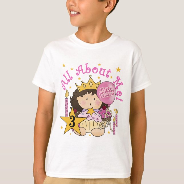 Princess All About Me 3e Anniversaire Tshirts (Devant)