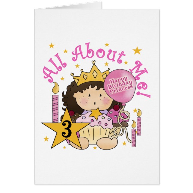 Princess All About Me 3e Anniversaire Tshirts (Devant)