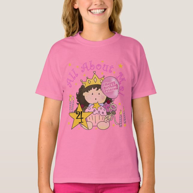Princess All About Me 4th Birthday Tshirts (Devant)