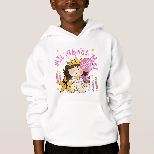 Princess All About Me 4th Birthday Tshirts (Devant)