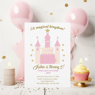 Princess and Castle Birthday Invitation | "Childre
