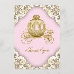 Princess Baby shower Merci Cartes