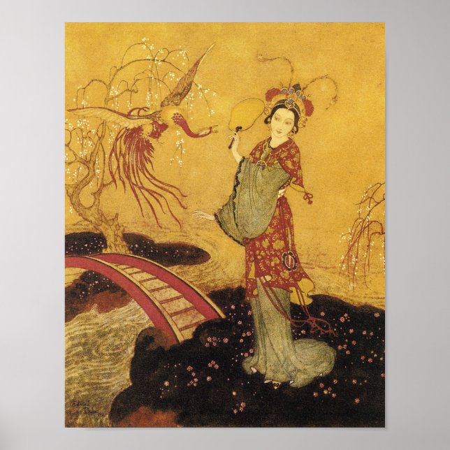 Princess Badoura by Edmund Dulac Poster (Devant)