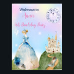 Princess Birthday Kids Welcome Poster<br><div class="desc">Once upon a time,  little princess was turning...  Birthday Line which can be edited. Invitations and other birthday party suppplies..Happy Birthday!</div>