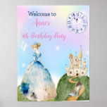 Princess Birthday Kids Welcome Poster<br><div class="desc">Once upon a time,  little princess was turning...  Birthday Line which can be edited. Invitations and other birthday party suppplies..Happy Birthday!</div>