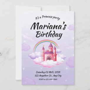 Princess Birthday Party Invitation Princess