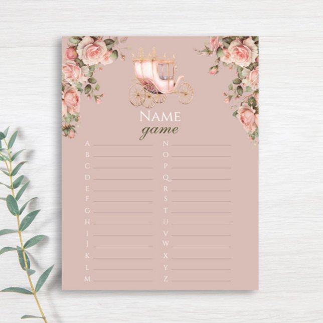 Princess Carriage Vintages Roses Nom Jeu (Créateur téléchargé)