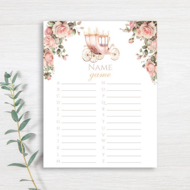 Princess Carriage Vintages Roses Nom Jeu (Créateur téléchargé)