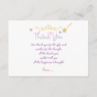 PRINCESS CARTE DE REMERCIEMENTS d'anniversaire per