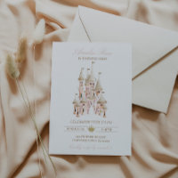 Princess Castle Anniversaire Invitation Filles Inv