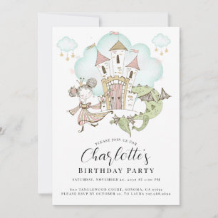 Princess Castle Girl's Birthday Party Invitation
