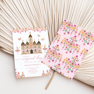 Princess Castle Girls Coquette Invitation d'annive