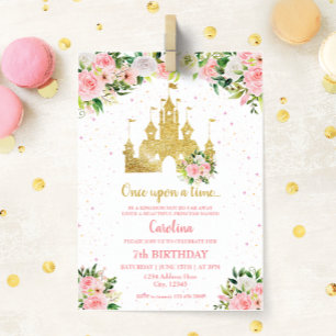 Princess Castle Invitation d'anniversaire