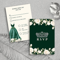 Princess Dress Green Quinceanera Menu Options