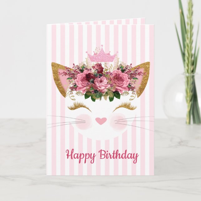 Princess Kitty Carte d'anniversaire (Devant)