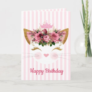 Princess Kitty Carte d'anniversaire