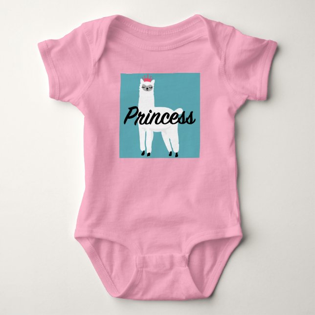 Princess Lama Design - Body bébé en jersey (Devant)