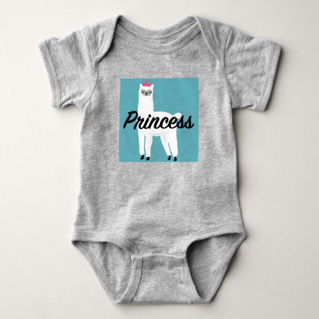 Princess Lama Design - Body bébé en jersey (Devant)