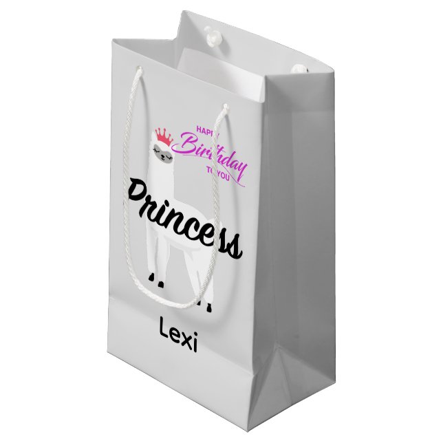 Princess Lama Design - Sac cadeau - Petit (Devant Angle)
