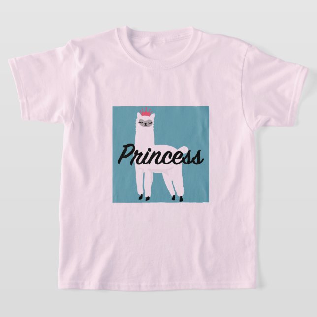 Princess Lama Design - T-shirt de base pour filles (Poser)
