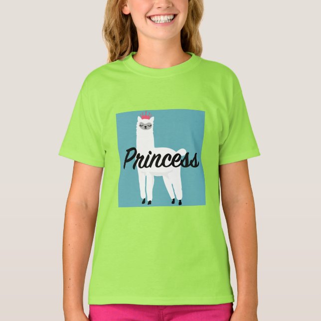 Princess Lama Design - T-shirt de base pour filles (Devant)