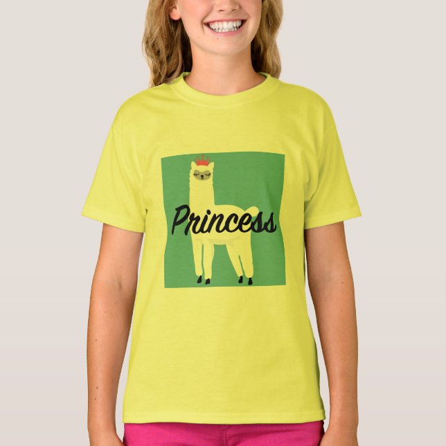 Princess Lama Design - T-shirt de base pour filles (Devant)