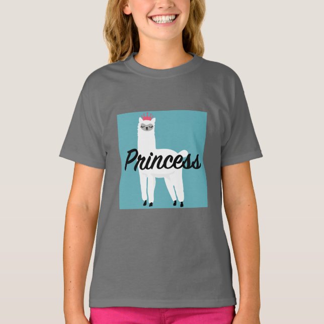 Princess Lama Design - T-shirt de base pour filles (Devant)